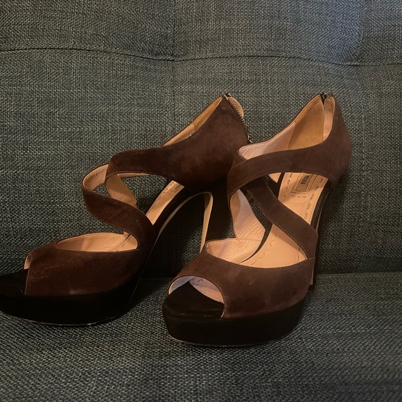 Miu Miu Dark Brown Strappy Heels - Picture 3 of 11